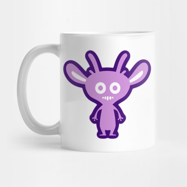 Cute Purple Cartoon Alien Monster by DesignsbyZazz